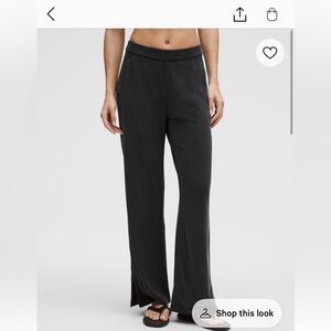 lululemon athletica soft stream high rise wide leg pique pant